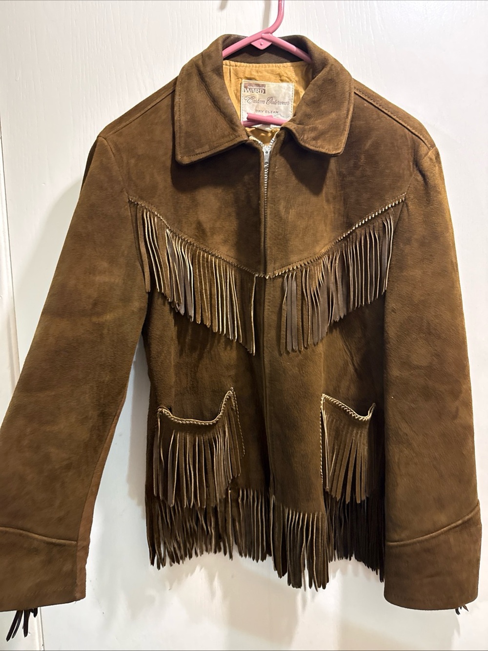 Vintage Suede Fringe Jacket - Brown amazing for age